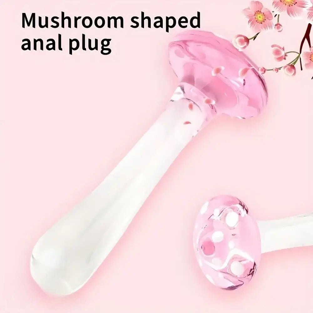 Mushroom Cap Glass Dildo - Compact Glass Dildo