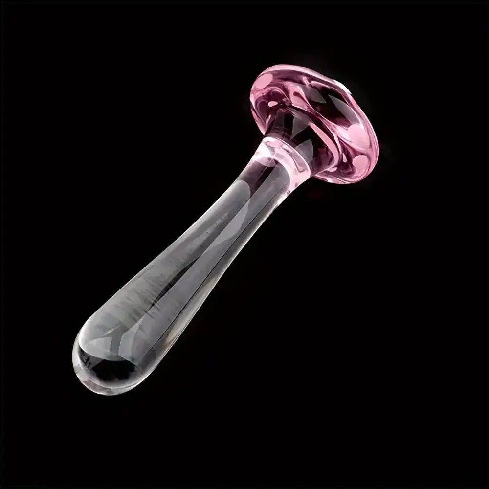 Mushroom Cap Glass Dildo - Compact Glass Dildo