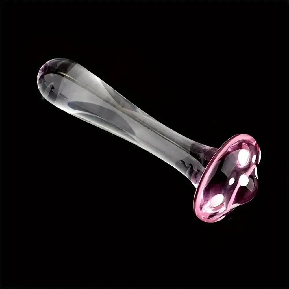 Mushroom Cap Glass Dildo - Compact Glass Dildo