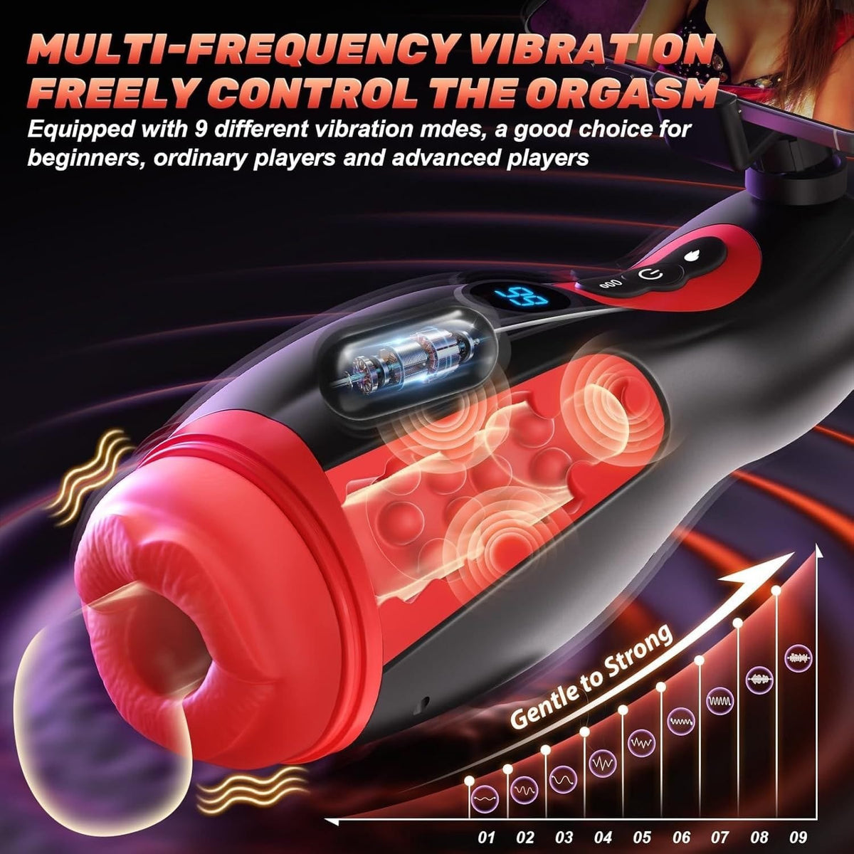 Nebula 9 Stroker with Phone Holder - Male Masturbator