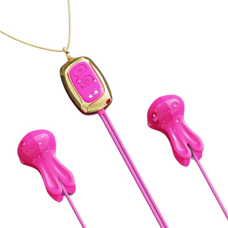 Neck-Hanging Nipple Clamp Vibrator - App-Controlled Nipple Toy