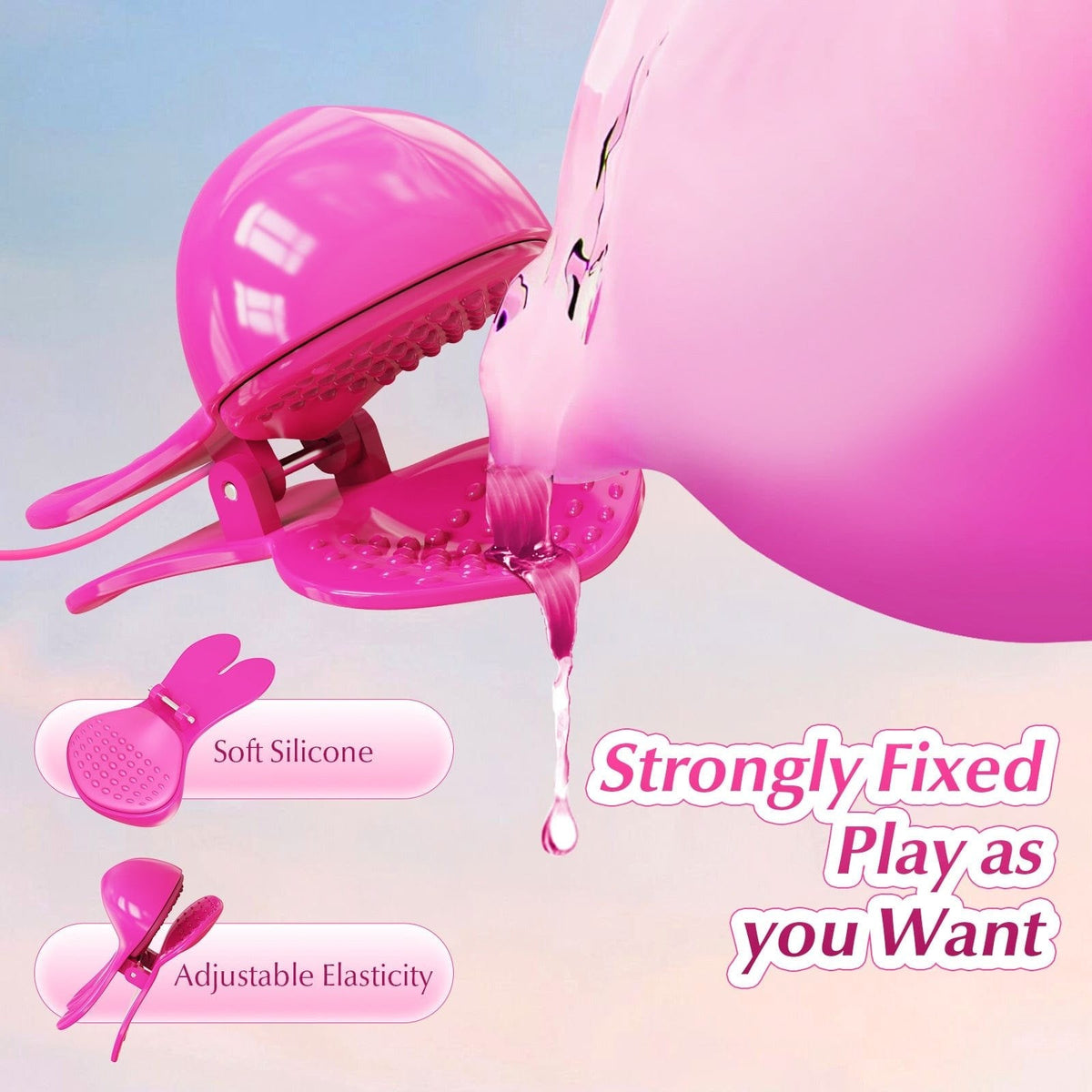 Neck-Hanging Nipple Clamp Vibrator - App-Controlled Nipple Toy