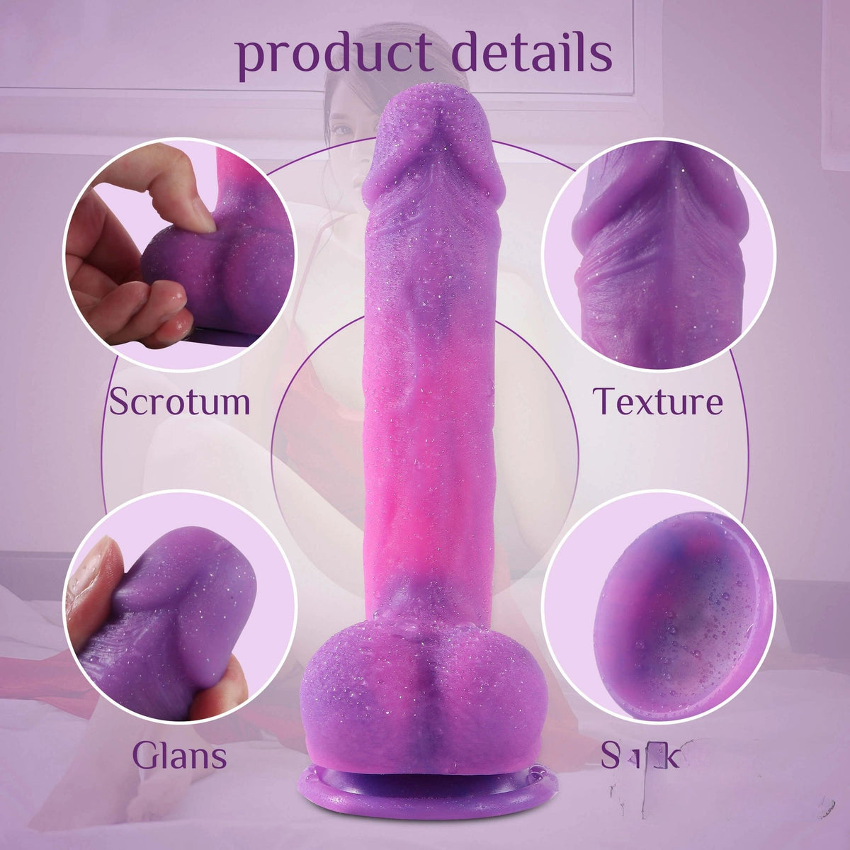 Night Sky Suction Cup Dildo - Silicone Dildo With Base