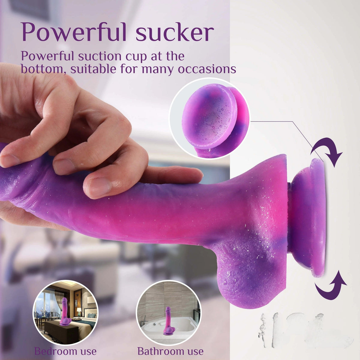 Night Sky Suction Cup Dildo - Silicone Dildo With Base