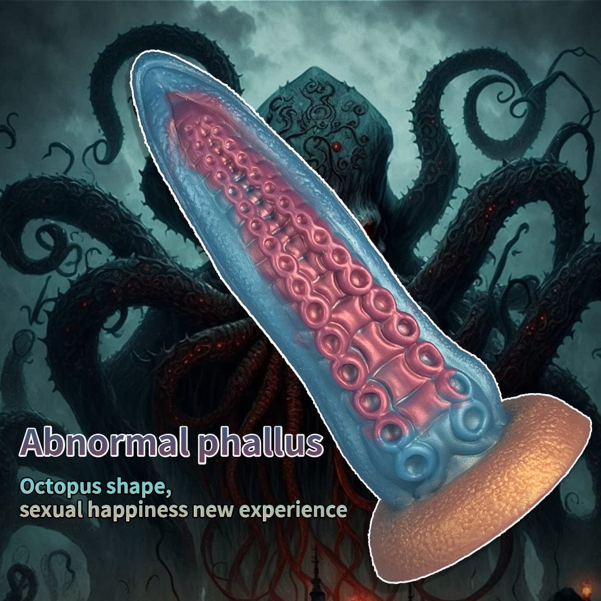 Ocean Blue Tentacle Fantasy Dildo - Suction Cup Fantasy Dildo
