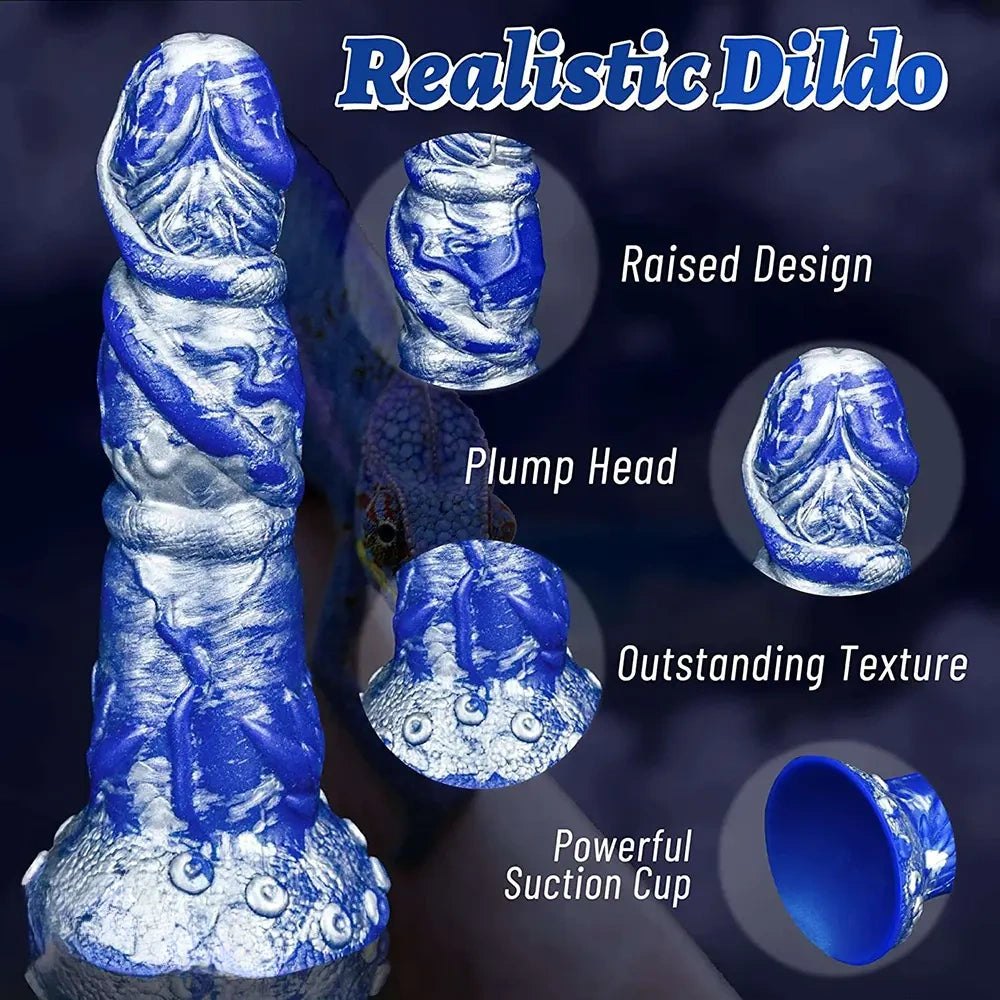 Oceanic Swirl Fantasy Dildo - Silicone Monster Dildo