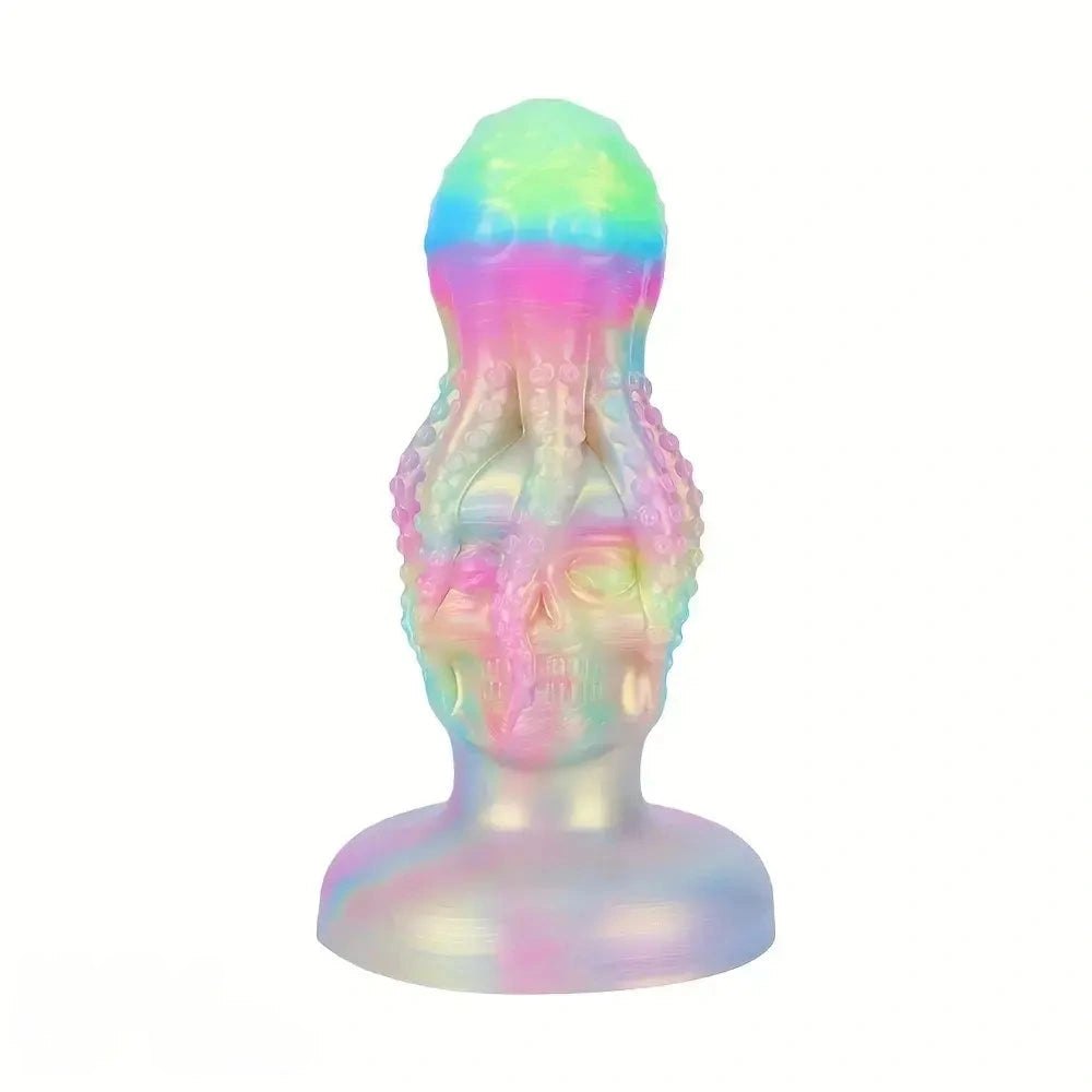 Octopus Skull Fantasy Plug Dildo - Iridescent Monster Dildo