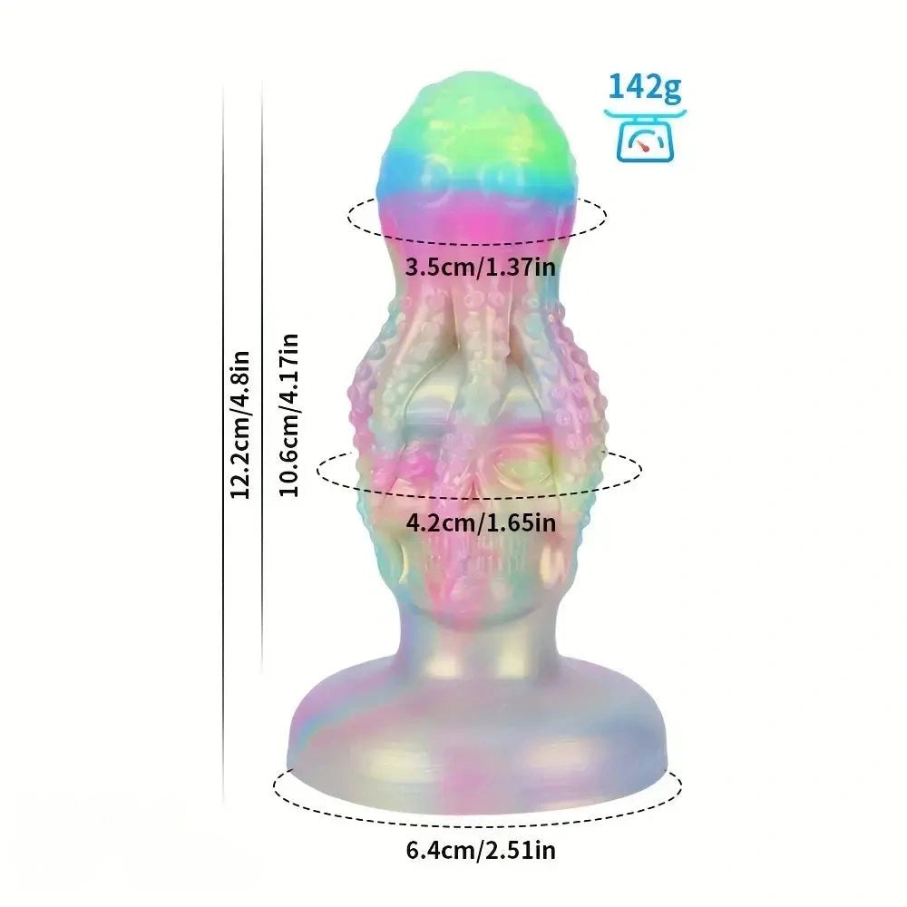 Octopus Skull Fantasy Plug Dildo - Iridescent Monster Dildo