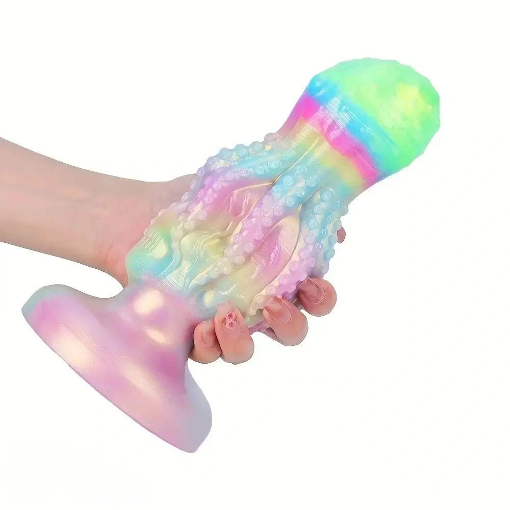 Octopus Skull Fantasy Plug Dildo - Iridescent Monster Dildo