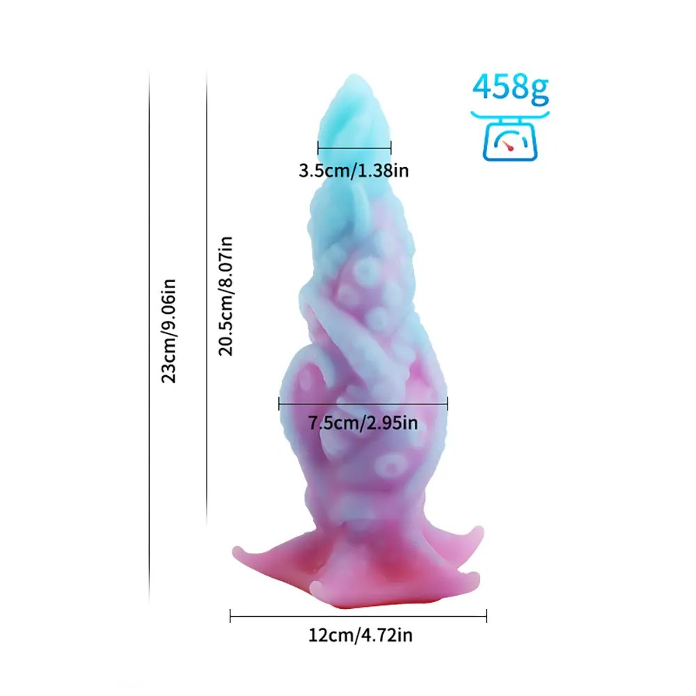 Octopus Tentacle Dildo, 6 Colors - Dragon Dildo Fantasy Toy