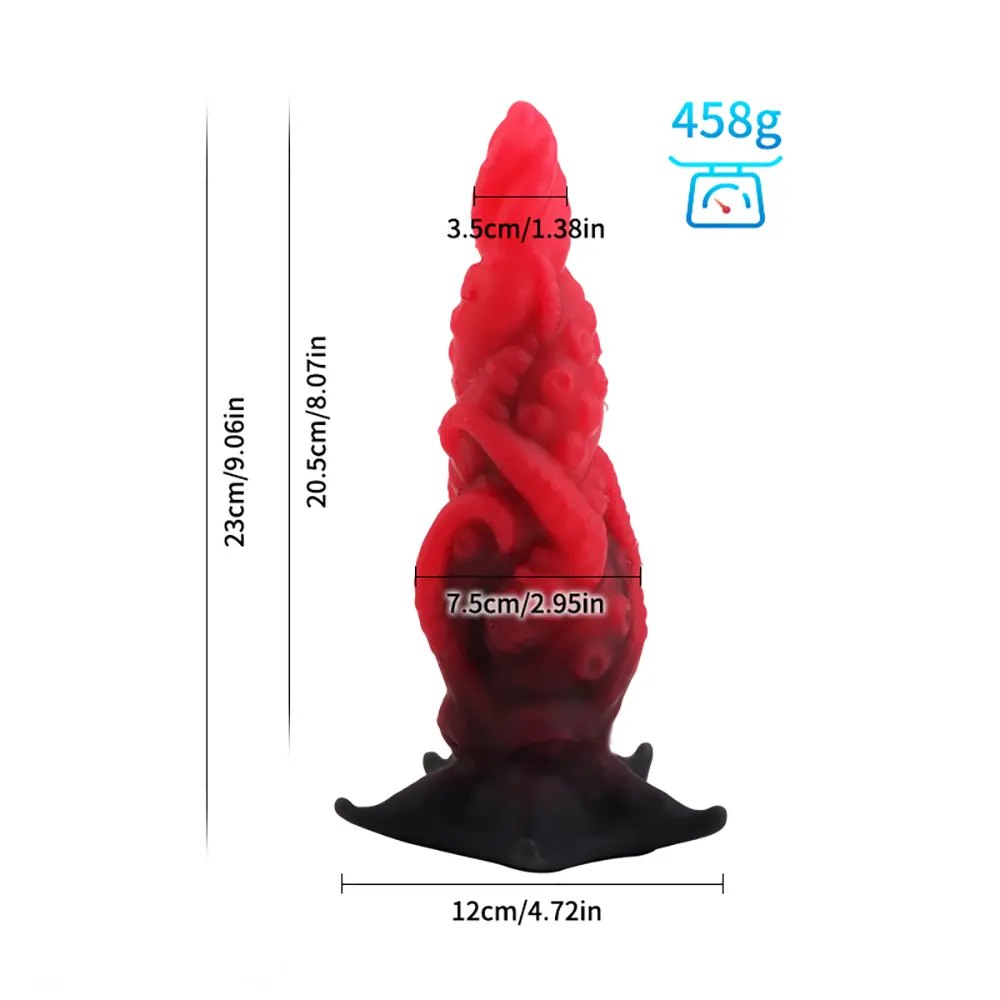 Octopus Tentacle Dildo, 6 Colors - Dragon Dildo Fantasy Toy