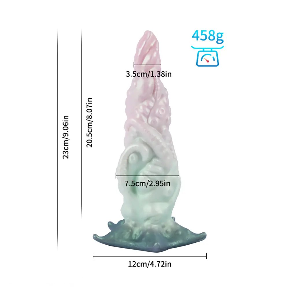 Octopus Tentacle Dildo, 6 Colors - Dragon Dildo Fantasy Toy