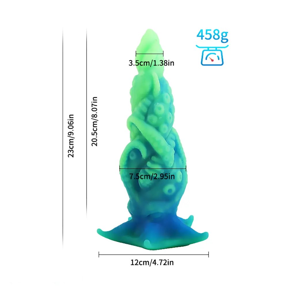 Octopus Tentacle Dildo, 6 Colors - Dragon Dildo Fantasy Toy