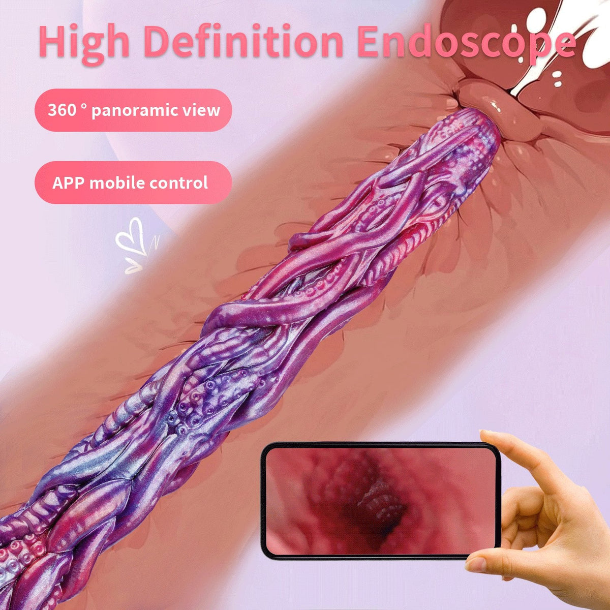 Octopus Tentacle Endoscope Dildo - Fantasy Camera Monster Dildo