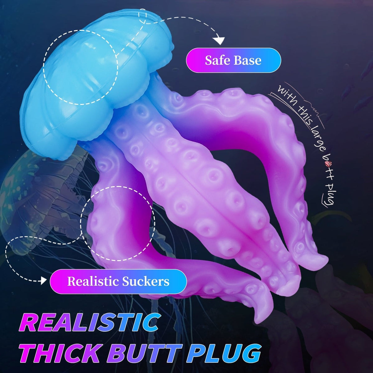 Octopus Tentacle Anal Plug - Fantasy Silicone Butt Plug