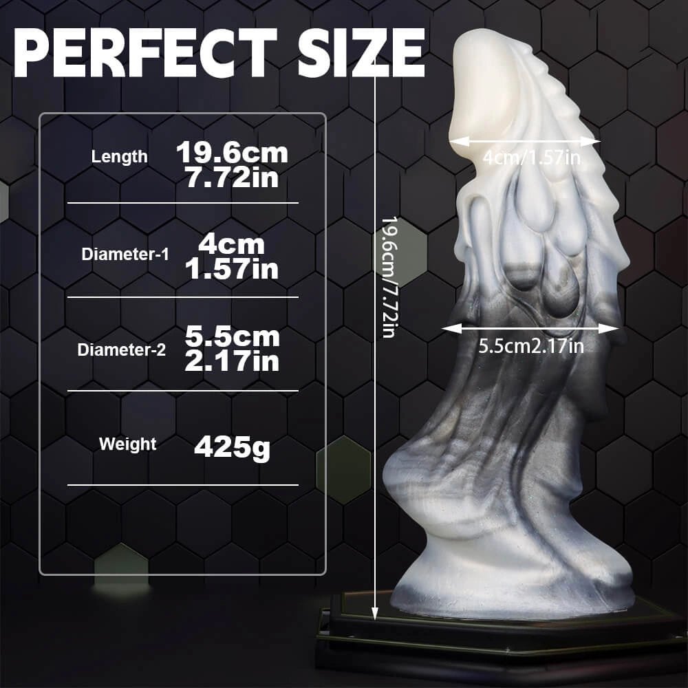 Ombre Dragon Fantasy Dildo 7.72in - Liquid Silicone Dildo