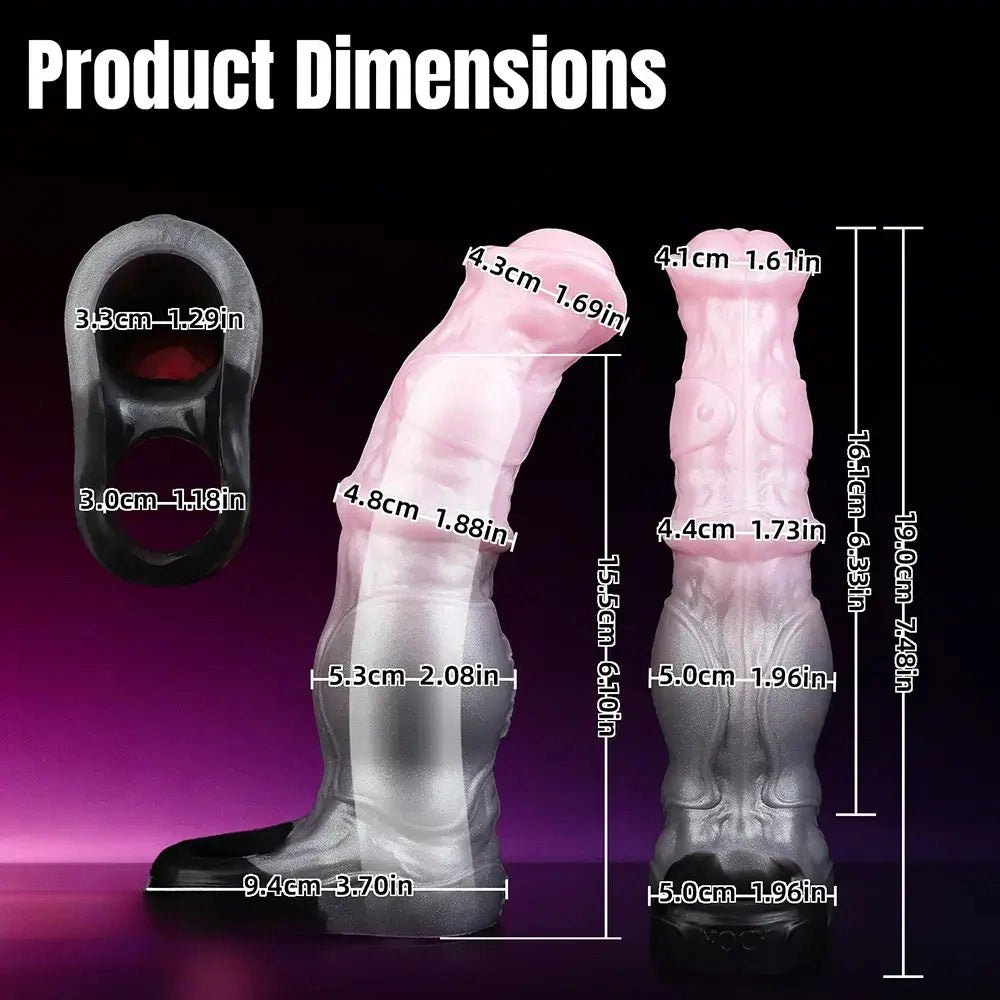 Ombre Hollow Dildo Sleeve - Pink Silicone Extender Sleeve
