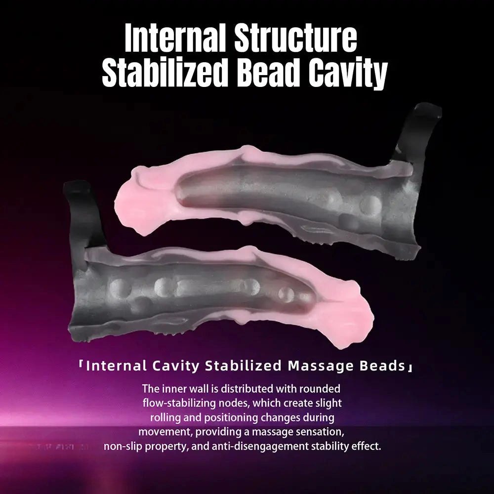 Ombre Hollow Dildo Sleeve - Pink Silicone Extender Sleeve