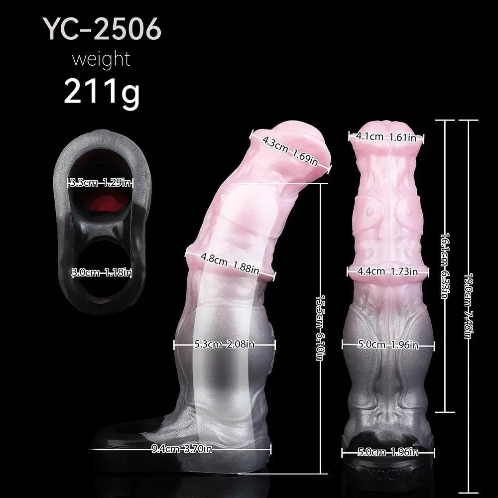 Ombre Hollow Dildo Sleeve - Pink Silicone Extender Sleeve