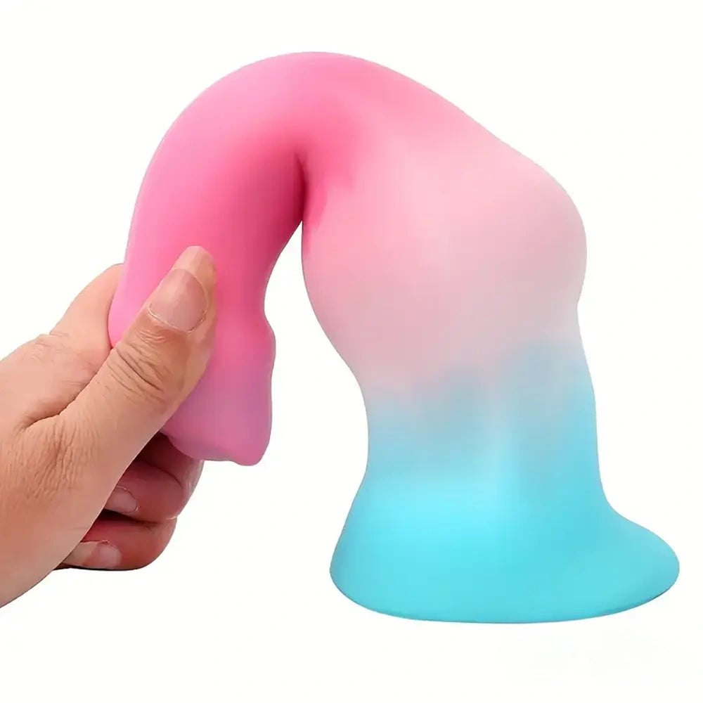 Ombre Knot Animal Silicone Dildo - Knotted Animal Dildo