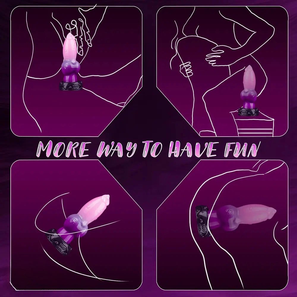 Ombre Knot Animal Dildo - Knotted Horse-Style Dildo
