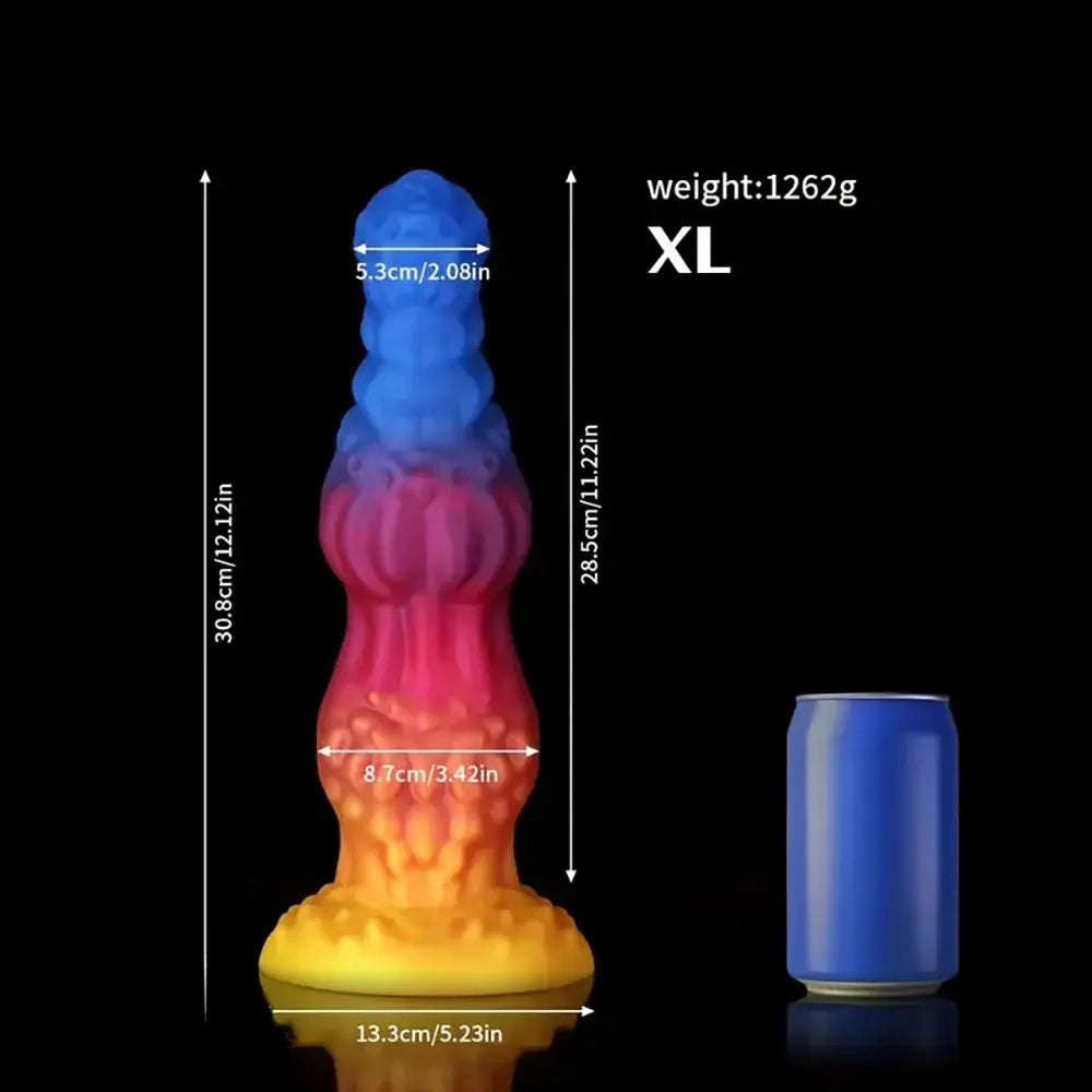 Ombre Knotted Animal Dildo Set - Knotted Dog Dildo