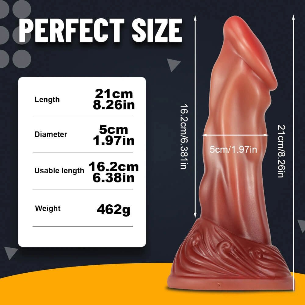 Ombre Liquid Silicone Fantasy Dildo - Colorful 3D Printed Dildo