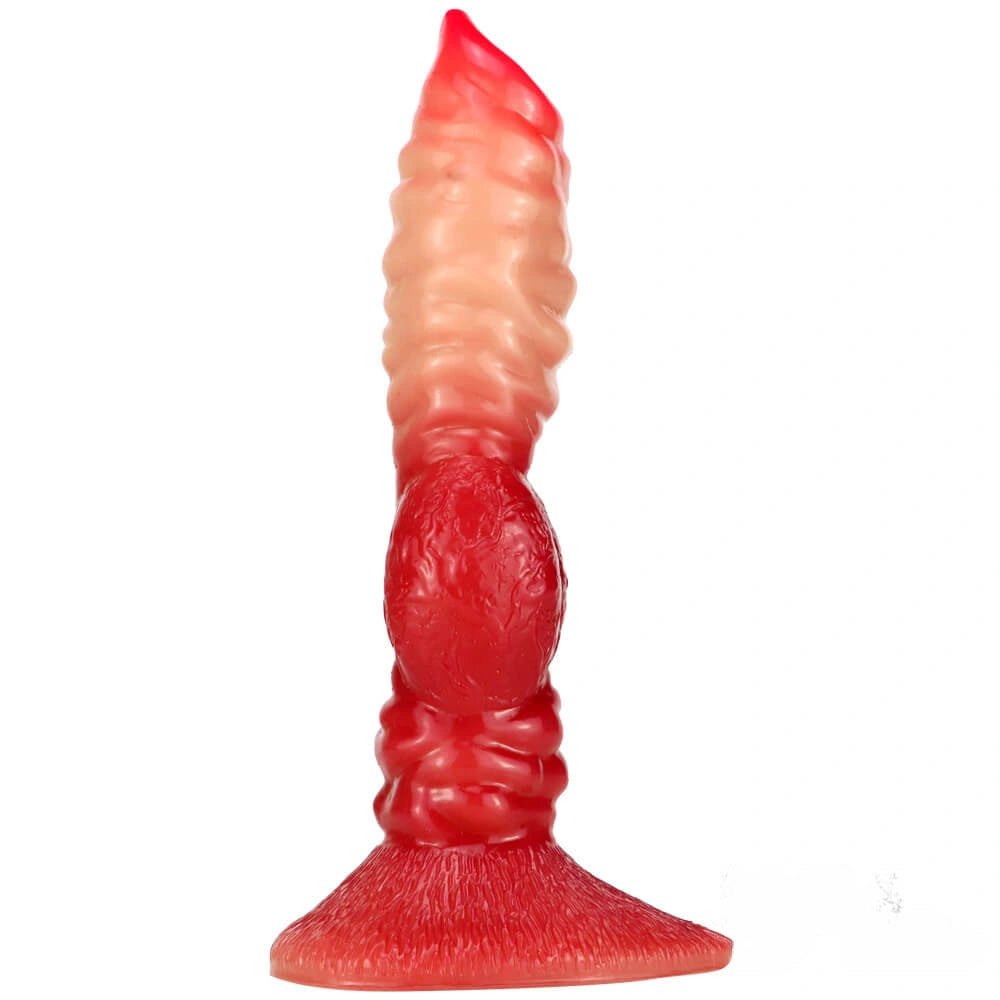 Ombre Ribbed Fantasy Dildo 7.95 In - Silicone Ombre Dildo