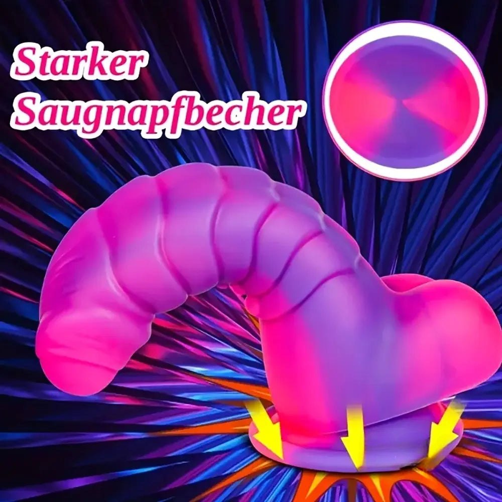 Ombre Ribbed Fantasy Dildo - Monster Fantasy Dildo