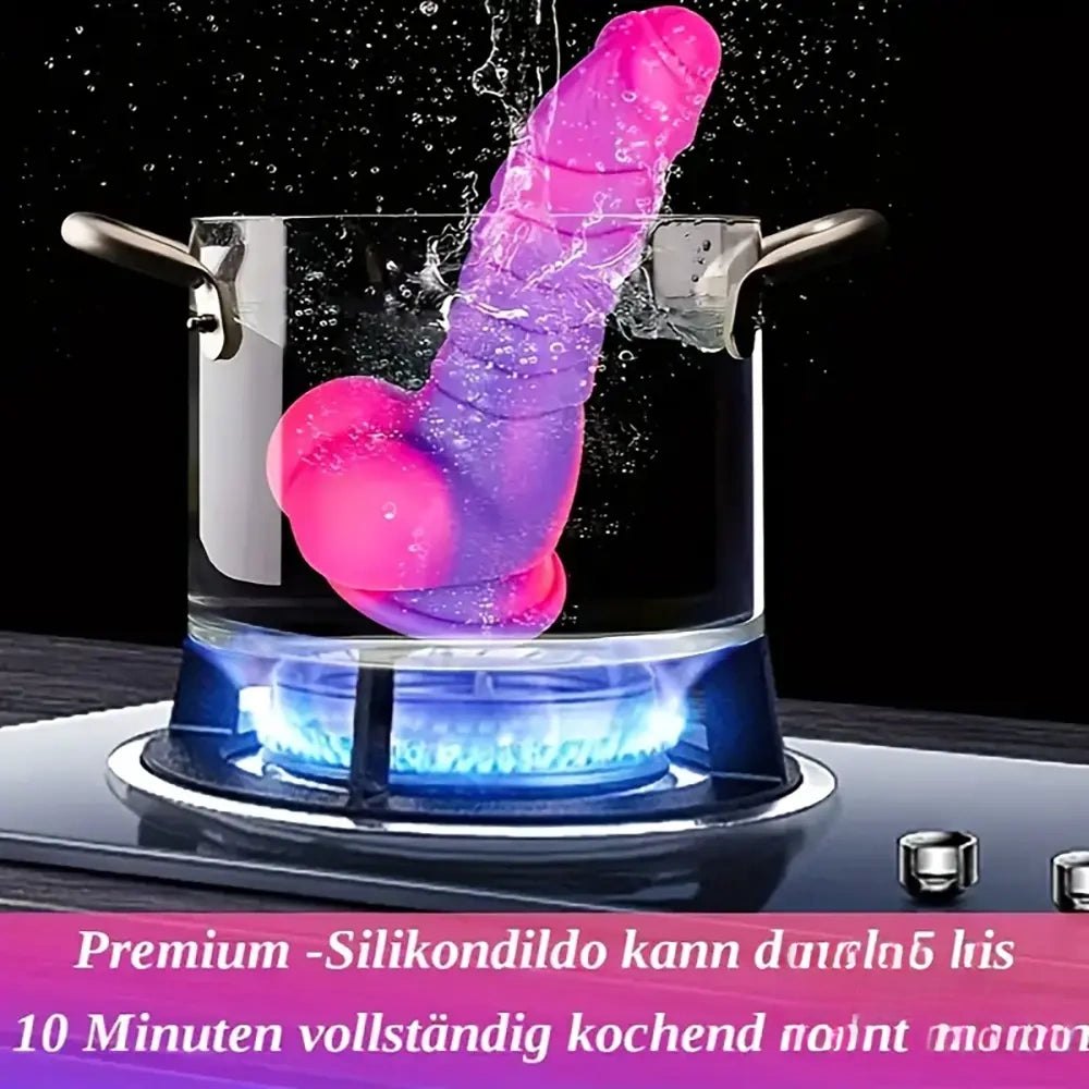 Ombre Ribbed Fantasy Dildo - Monster Fantasy Dildo
