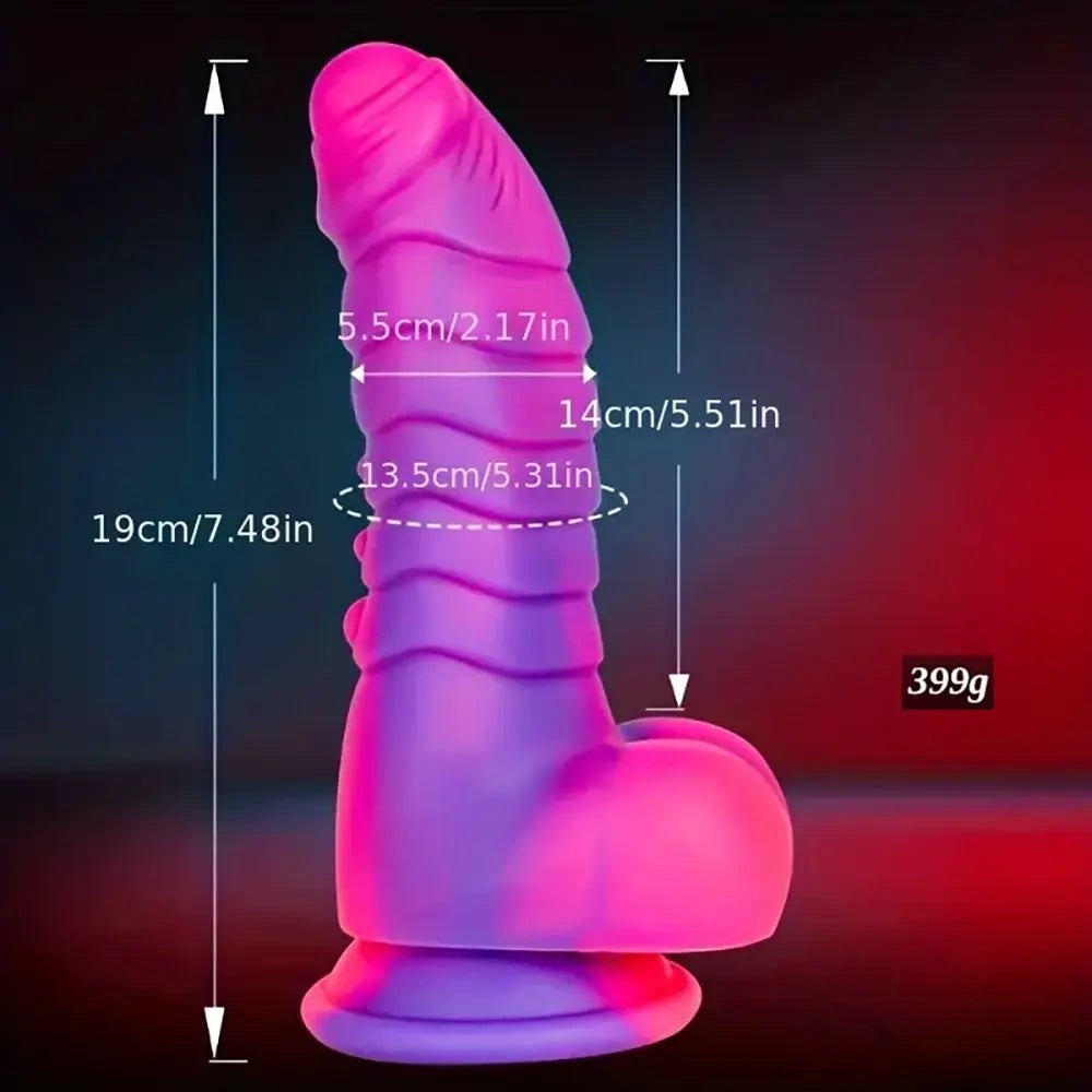 Ombre Ribbed Fantasy Dildo - Monster Fantasy Dildo