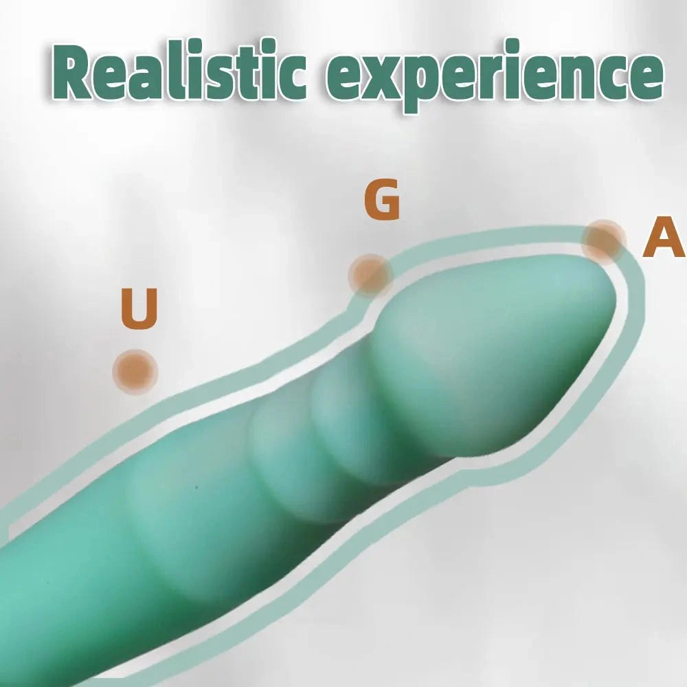 Ombre Ribbed Silicone Dildo - Realistic Silicone Big Dildo