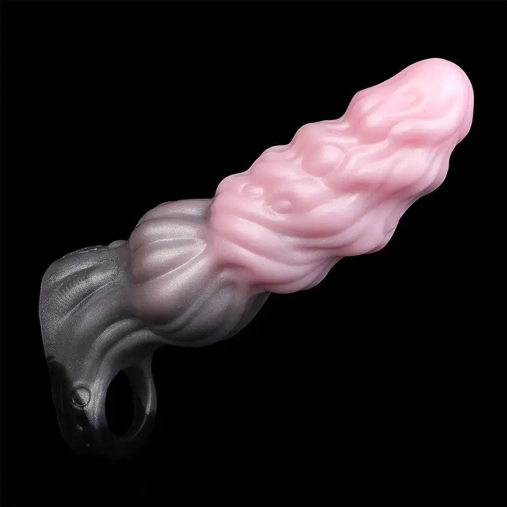 Ombre Ridged Cock Sleeve - Pink Fantasy Dildo Sleeve