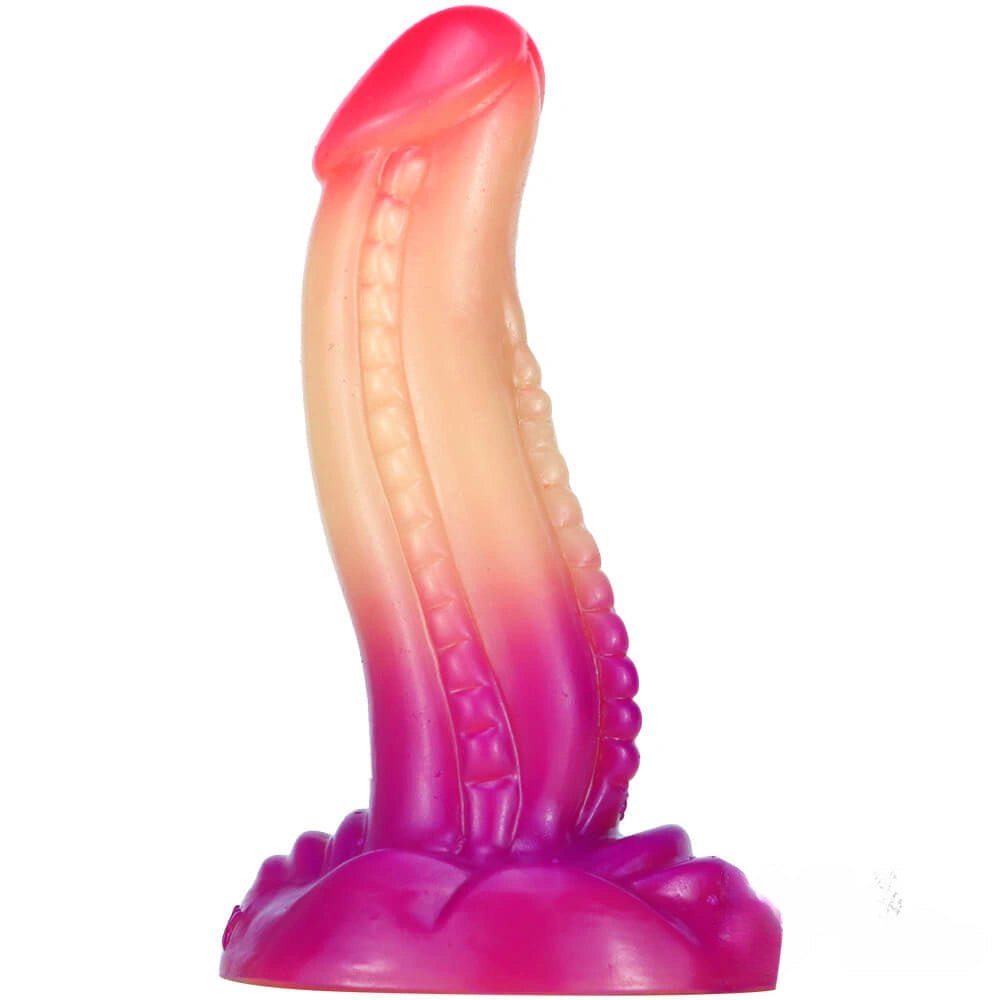 Ombre Ridged Fantasy Dildo - Silicone Fantasy Dildo