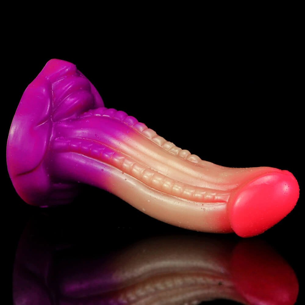 Ombre Ridged Fantasy Dildo - Silicone Fantasy Dildo