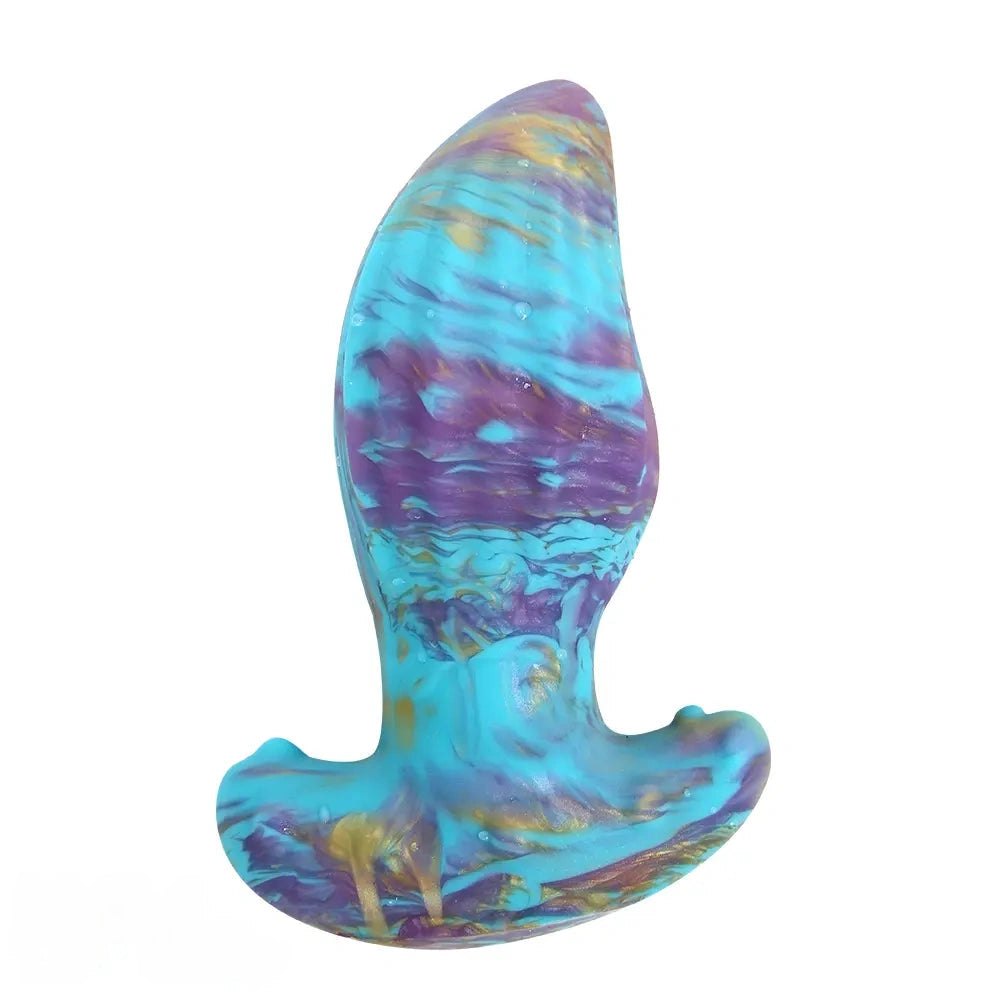 Ombre Ridged Plug Dildo - Fantasy Silicone Dildo, 5 Sizes