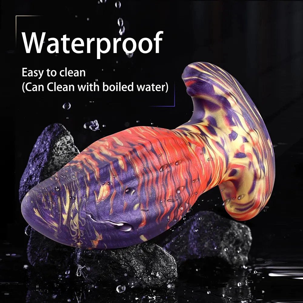 Ombre Ridged Plug Dildo - Fantasy Silicone Dildo, 5 Sizes