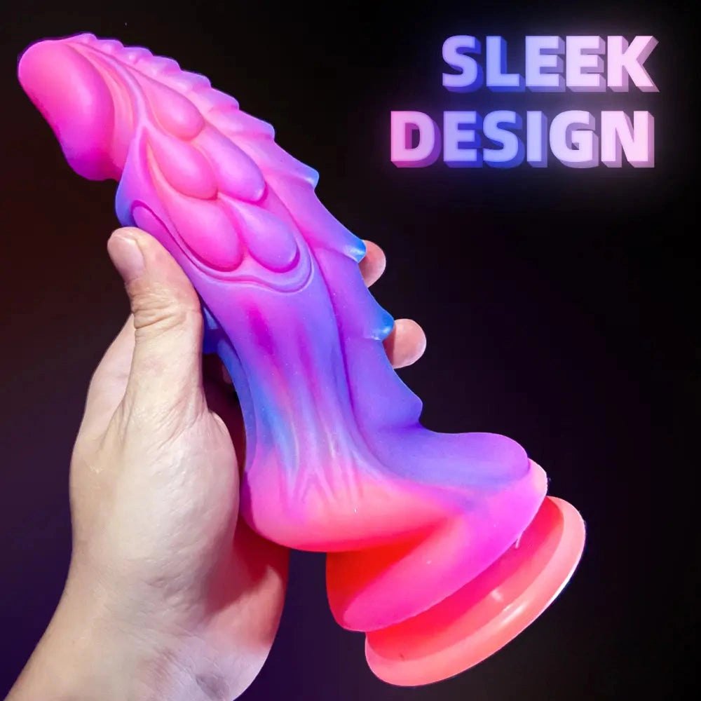 Ombre Scaled Fantasy Dildo 8.46in - Dragon Fantasy Dildo