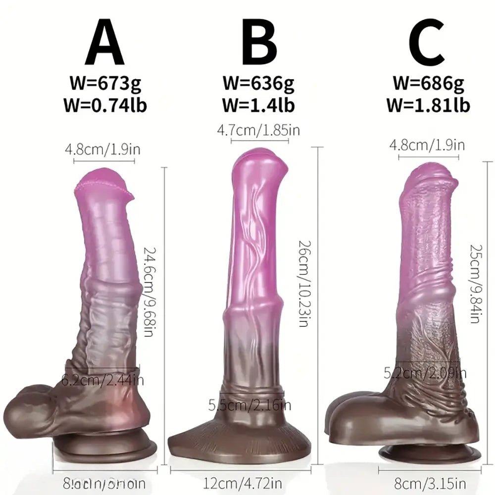 Ombre Silicone Big Dildo - Realistic Suction Cup Dildo