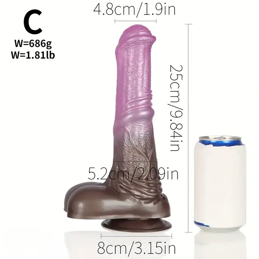 Ombre Silicone Big Dildo - Realistic Suction Cup Dildo