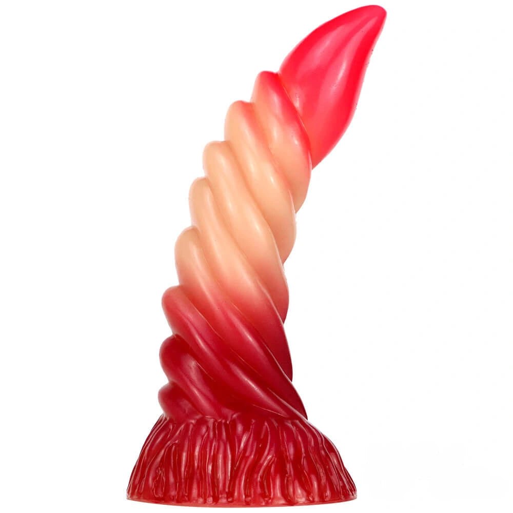 Ombre Spiral Fantasy Dildo 7.6 In - Dragon Horn Dildo