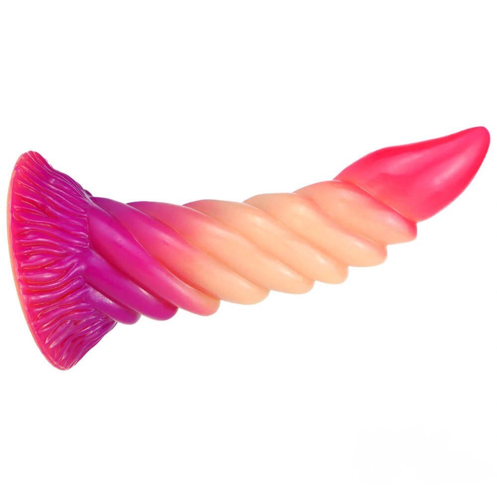 Ombre Spiral Fantasy Dildo 7.6 In - Dragon Horn Dildo