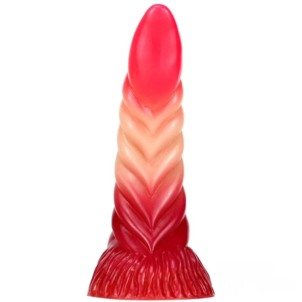 Ombre Spiral Fantasy Dildo 7.6 In - Dragon Horn Dildo