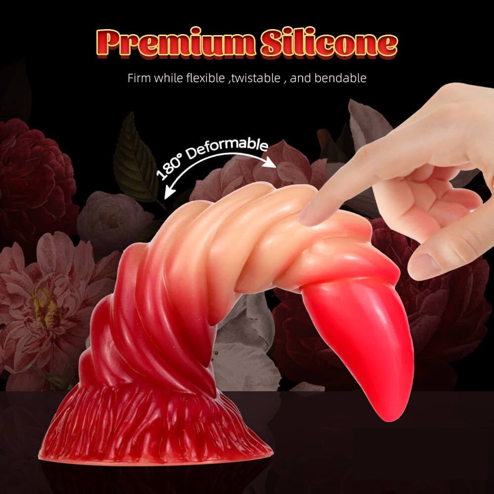 Ombre Spiral Fantasy Dildo 7.6 In - Dragon Horn Dildo