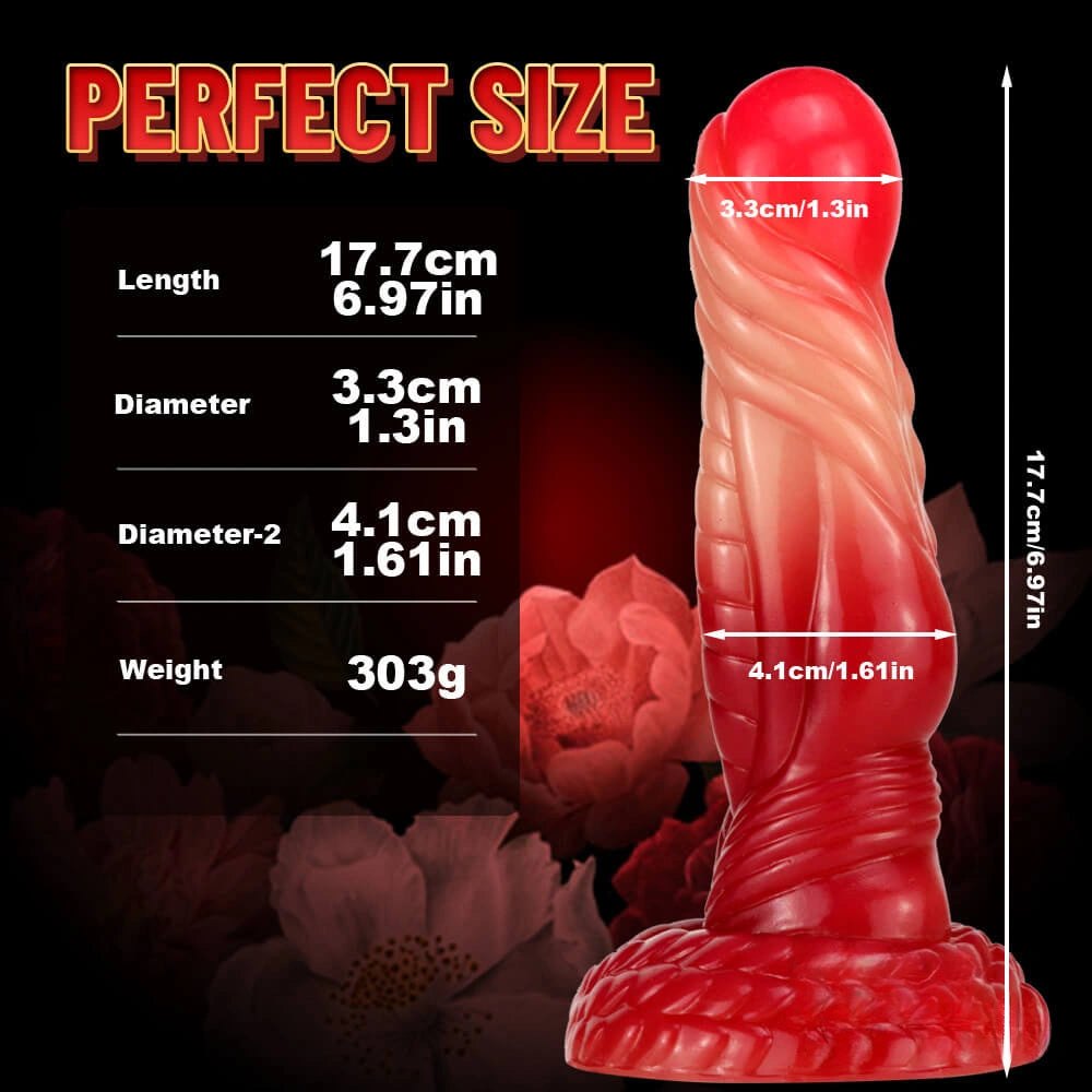 Ombre Spiral Ridged Fantasy Dildo - Fantasy Dildos
