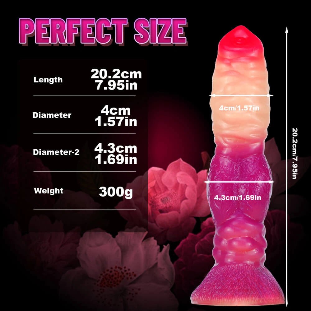 Ombre Spiral Ridged Fantasy Dildo - Fantasy Dildos