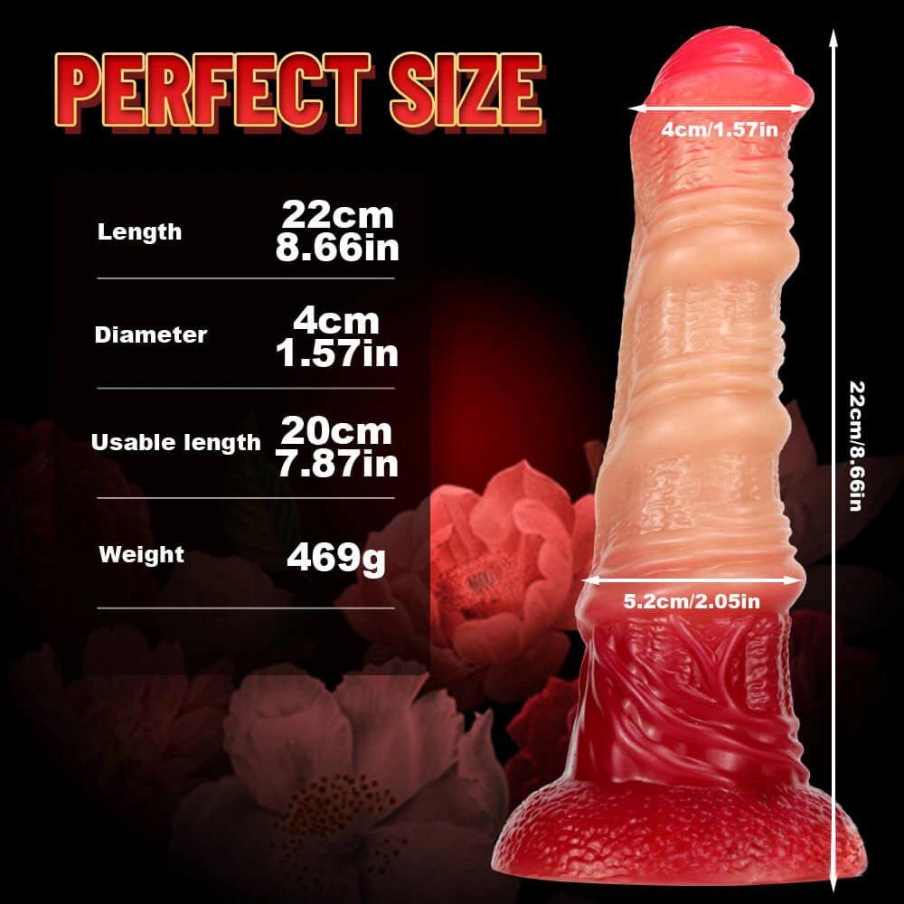 Ombre Spiral Ridged Fantasy Dildo - Fantasy Dildos