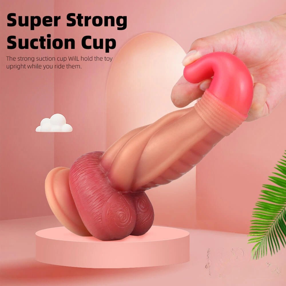 Ombre Suction Cup Fantasy Dildo - Long Fantasy Dildo