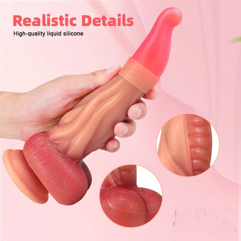 Ombre Suction Cup Fantasy Dildo - Long Fantasy Dildo