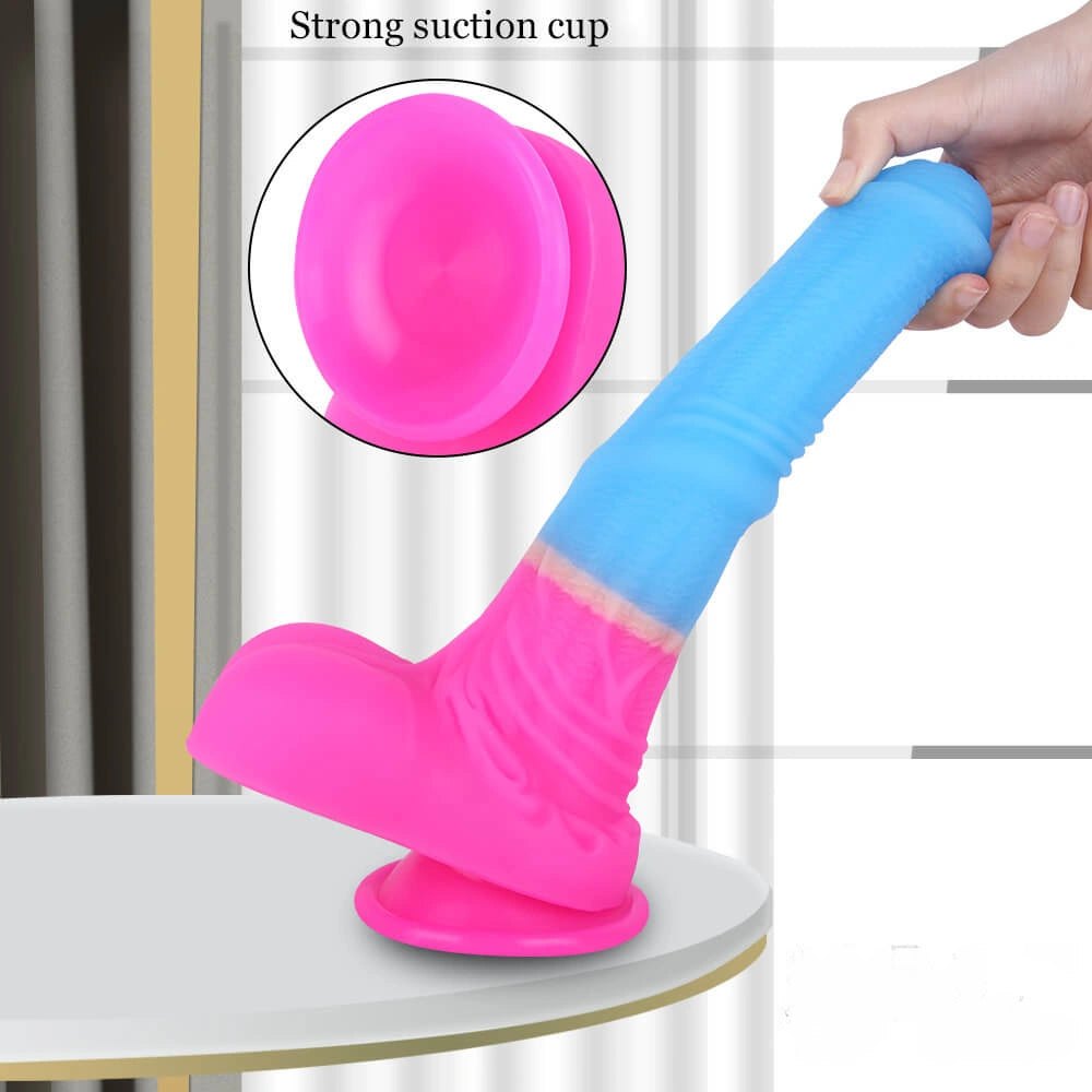 Ombre Suction Cup Realistic Dildo - Horse Dildo Alternative
